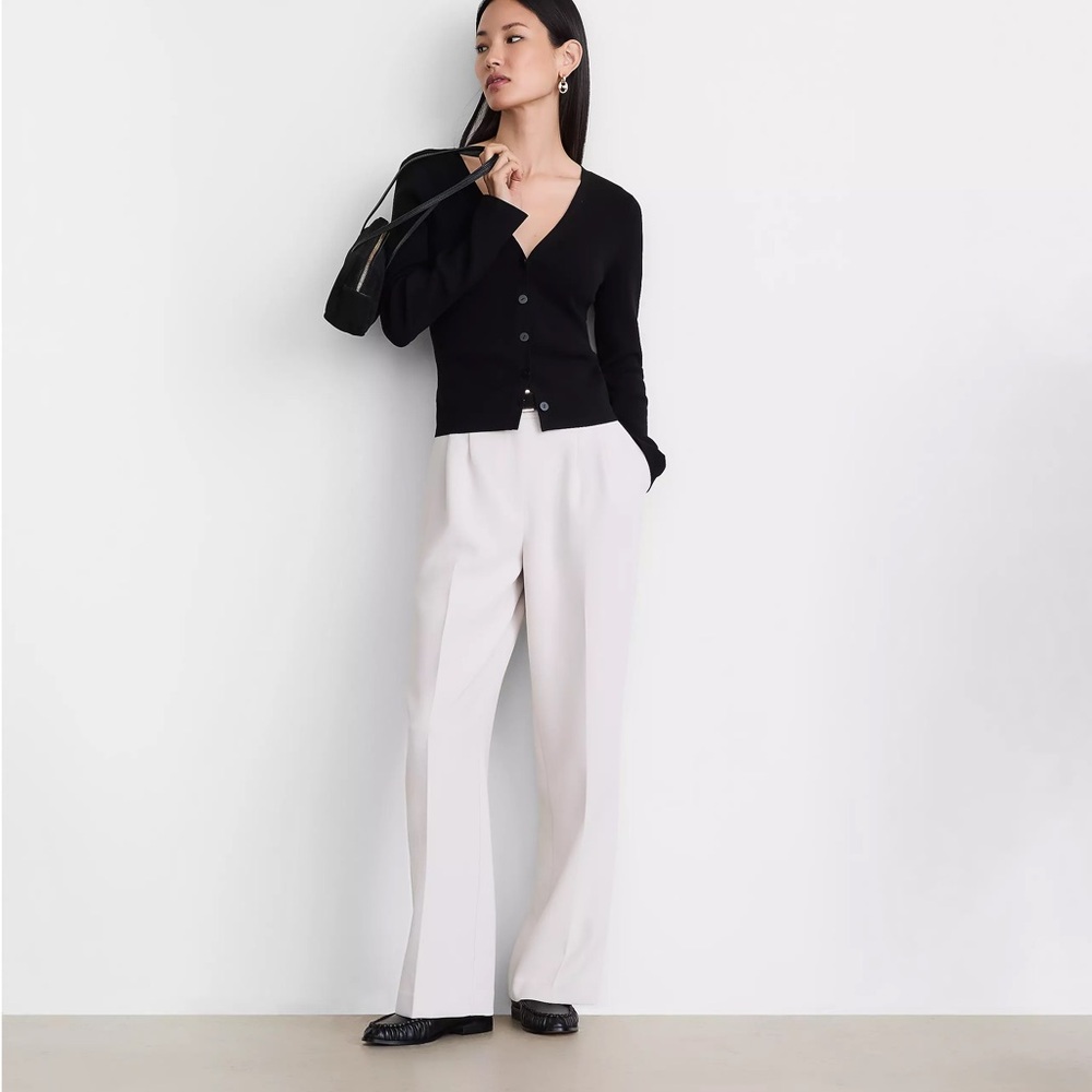 LOFT Black V-Neck Cardigan Sweater
